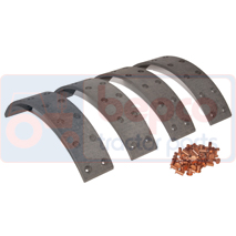 4 BRAKE LININGS WITH RIVET , Deutz, 06 - 5006U, Brakes, Drum brake, Packing, 03392561, 04307370, , 4 BRAKE LININGS WITH RIVET , 21/404-5, 03392561, 04307370, , 1.60 kg