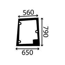 SIDE GLASS SLIDING RIGHT, Fiat, Virsbūves daļas, kabīne, sēdekļi, Stiklojums, Stikls, 86521435, 89861002, , SIDE GLASS SLIDING RIGHT, 23/4040-7, 86521435, 89861002, , 5.40 kg