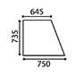 SIDE GLASS FIXED         , Fendt, Favorit 600 - 611LS