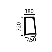 SIDE GLASS LEFT , New Holland, TNFA - TN95FA, Body parts, cab accessories, seats, Glazing industry, Glass, 44911555, , SIDE GLASS LEFT , 24/4043-17T, 44911555, , 0.00 kg