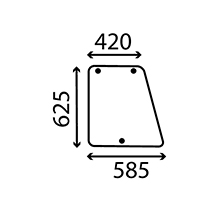 SIDE GLASS LH , David Brown, Body parts, cab accessories, seats, Glazing industry, Glass, K303705, , SIDE GLASS LH , 20/4043-2, K303705, , 5.13 kg