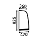 SIDE GLASS LEFT         , JCB, 535 - 535-95 Sway (AR)