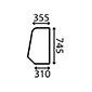 SIDE GLASS LEFT         , JCB, 520 - 520-50