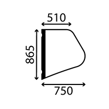 SIDE GLASS LEFT , Merlo, Body parts, cab accessories, seats, Glazing industry, Glass, 045170, M045170, , SIDE GLASS LEFT , 42/4043-5, 045170, M045170, , 7.00 kg