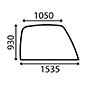 SIDE GLASS RIGHT         , JCB, 532 - 532-120 Sway (AK)