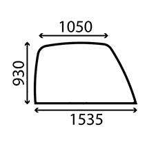 SIDE GLASS RIGHT , JCB, 540 - 540-70LE Sway (AR), Body parts, cab accessories, seats, Glazing industry, Glass, 82730500, , SIDE GLASS RIGHT , 45/4045-20T, 82730500, , 17.40 kg