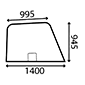 SIDE GLASS         , JCB, 526 - 526LE (AR)