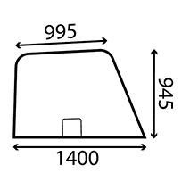 SIDE GLASS , JCB, Body parts, cab accessories, seats, Glazing industry, Glass, 82720434, , SIDE GLASS , 45/4045-21T, 82720434, , 0.00 kg