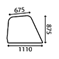 SIDE GLASS RIGHT         , JCB, 520 - 520-50