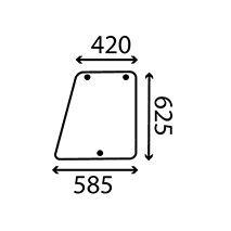 SIDE GLASS RH , David Brown, Body parts, cab accessories, seats, Glazing industry, Glass, K303704, , SIDE GLASS RH , 20/4045-3, K303704, , 5.26 kg