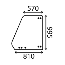 DOOR GLASS , Merlo, Body parts, cab accessories, seats, Glazing industry, Glass, 034915W, 53944, , DOOR GLASS , 42/4045-6, 034915W, 53944, , 8.20 kg