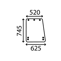 SIDE GLASS, New Holland, Virsbūves daļas, kabīne, sēdekļi, Stiklojums, Stikls, 83904554, D5NN9425722A, , SIDE GLASS, 24/4047-10, 83904554, D5NN9425722A, , 6.60 kg