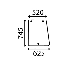 SIDE GLASS RH & LH, New Holland, Virsbūves daļas, kabīne, sēdekļi, Stiklojums, Stikls, 83952226, E4NN94501N75AA, , SIDE GLASS RH & LH, 24/4047-11, 83952226, E4NN94501N75AA, , 6.57 kg