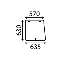 SIDE GLASS LEFT & RIGHT , John Deere, Body parts, cab accessories, seats, Glazing industry, Glass, , SIDE GLASS LEFT & RIGHT , 26/4047-14, , 6.17 kg