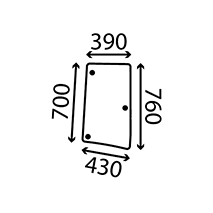 , John Deere, Virsbūves daļas, kabīne, sēdekļi, Stiklojums, Stikls, L171927, , SIDE GLASS RIGHT TINTED, 26/4047-140T, L171927, , 0.00 kg