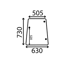 SIDE GLASS LEFT & RIGHT , John Deere, 50 - 2650, Body parts, cab accessories, seats, Glazing industry, Glass, L60335, , SIDE GLASS LEFT & RIGHT , 26/4047-15, L60335, , 6.23 kg