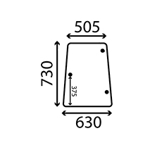 SIDE GLASS LEFT & RIGHT , John Deere, 40 - 1040V, Body parts, cab accessories, seats, Glazing industry, Glass, L61159, , SIDE GLASS LEFT & RIGHT , 26/4047-17, L61159, , 6.46 kg