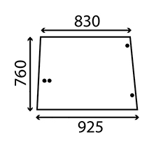 SIDE GLASS LEFT & RIGHT , John Deere, 50 - 2250F, Body parts, cab accessories, seats, Glazing industry, Glass, L57977, , SIDE GLASS LEFT & RIGHT , 26/4047-18, L57977, , 12.00 kg