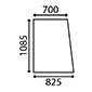 SIDE GLASS LH & RH FIXED         , JCB, CX - 3CX cabine blanche