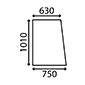 SIDE GLASS LH & RH         , JCB, CX - 3CX cabine grise