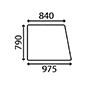 SIDE GLASS LH & RH         , Zetor, UR I - 6745 (6201)