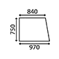 SIDE GLASS LH & RH         , Zetor, UR I - 3340