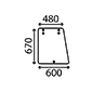 SIDE GLASS LH & RH , Massey Ferguson, Body parts, cab accessories, seats, Glazing industry, Glass