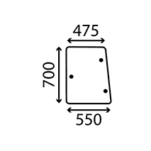 SIDE GLASS LEFT & RIGHT CLEAR, Deutz, Agroprima - Agroprima 6.06, Body parts, cab accessories, seats, Glazing industry, Glass, 04350510, 04350515, , SIDE GLASS LEFT & RIGHT CLEAR, 21/4047-42, 04350510, 04350515, , 5.70 kg