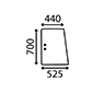 SIDE WINDOW LH & RH FIXED , Deutz, Body parts, cab accessories, seats, Glazing industry, Glass