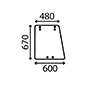 SIDE GLASS LH & RH         , Massey Ferguson, 200 - 240