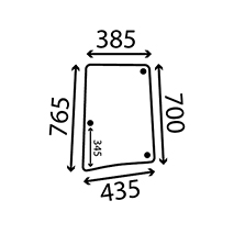 SIDE GLASS LH FIXED , John Deere, Body parts, cab accessories, seats, Glazing industry, Glass, L78537, , SIDE GLASS LH FIXED , 26/4047-51, L78537, , 4.56 kg