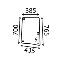 SIDE GLASS RH FIXED , John Deere, 6010 - 6010SE, Body parts, cab accessories, seats, Glazing industry, Glass, L78538, , SIDE GLASS RH FIXED , 26/4047-52, L78538, , 4.60 kg