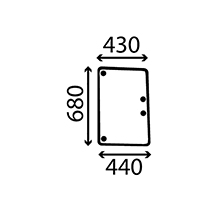 SIDE GLASS LEFT, Massey Ferguson, Virsbūves daļas, kabīne, sēdekļi, Stiklojums, Stikls, 32993900, , SIDE GLASS LEFT, 41/4047-54, 32993900, , 2.50 kg