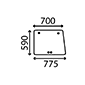 SIDE GLASS , Massey Ferguson, 200 (Brasil - South Africa) - 275, Body parts, cab accessories, seats, Glazing industry, Glass