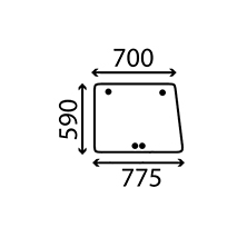 SIDE GLASS , Massey Ferguson, Body parts, cab accessories, seats, Glazing industry, Glass, M544516, , SIDE GLASS , 30/4047-57, M544516, , 5.60 kg