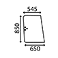 SIDE GLASS LEFT & RIGHT         , Renault / Claas, 70 - 77-12TS