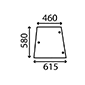 SIDE GLASS L. & RH         , Massey Ferguson, 300 - 355