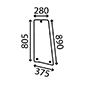 REAR GLASS CORNER LH & RH         , Massey Ferguson, 3000 - 3085