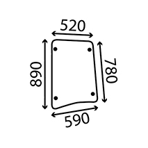 SIDE GLASS RH & LH , Zetor, Body parts, cab accessories, seats, Glazing industry, Glass, 10368113, , SIDE GLASS RH & LH , 37/4047-80, 10368113, , 7.00 kg