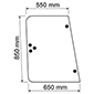 SIDE GLASS         , Renault / Claas, 100 - 110-54