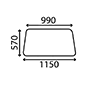 UPPER SIDE GLASS DOOR         , Massey Ferguson, 500 - 560