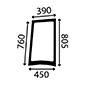 SIDE WINDOW RH         , Renault / Claas, Celtis - Celtis 436