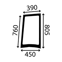 SIDE WINDOW RH , Renault / Claas, Body parts, cab accessories, seats, Glazing industry, Glass, 6005029098, , SIDE WINDOW RH , 28/4048-112T, 6005029098, , 5.00 kg