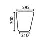 LOWER SIDE GLASS         , Massey Ferguson, 500 - 560