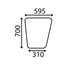 LOWER SIDE GLASS, Massey Ferguson, Virsbūves daļas, kabīne, sēdekļi, Stiklojums, Stikls, 1699454M1, 1699454M2, 1877795M1, , LOWER SIDE GLASS, 30/4049-1, 1699454M1, 1699454M2, 1877795M1, , 5.02 kg