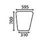 LOWER SIDE GLASS LH & RH         , Massey Ferguson, 500 - 575