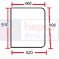 UPPER GLASS DOOR SLIDING         , Massey Ferguson, 500 - 560