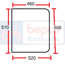 UPPER GLASS DOOR SLIDING , Massey Ferguson, Body parts, cab accessories, seats, Glazing industry, Glass, , UPPER GLASS DOOR SLIDING , 30/4050-2T, , 3.86 kg