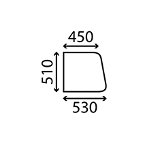 UPPER GLASS DOOR FIXED , Massey Ferguson, Body parts, cab accessories, seats, Glazing industry, Glass, 1698162M1, , UPPER GLASS DOOR FIXED , 30/4051-1, 1698162M1, , 2.50 kg