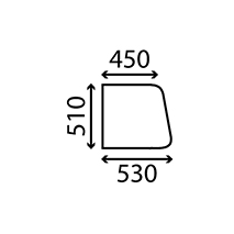 UPPER GLASS DOOR FIXED RH , Massey Ferguson, Body parts, cab accessories, seats, Glazing industry, Glass, 1665675M2, , UPPER GLASS DOOR FIXED RH , 30/4051-1T, 1665675M2, , 3.78 kg